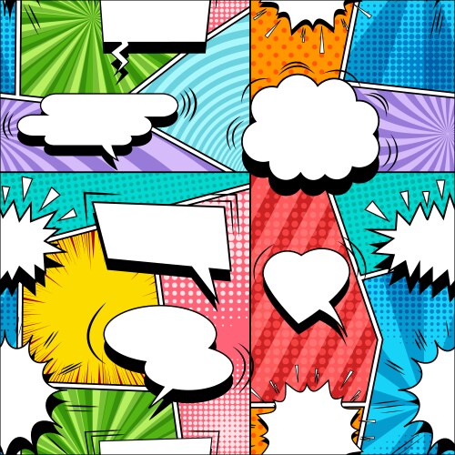 Comic book page template Royalty Free Vector Image
