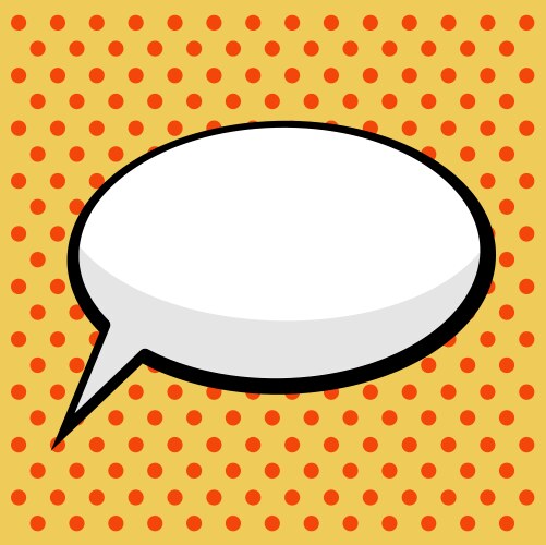Pop art comic speech bubble Royalty Free Vector Image
