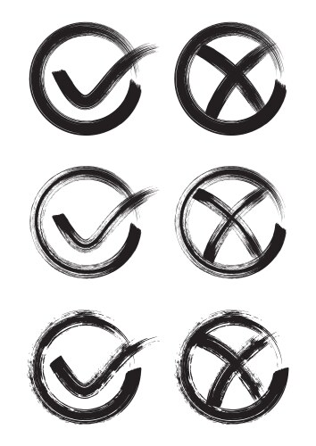 check mark icons vector image