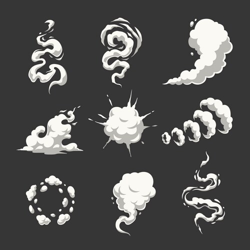 smoke set vector