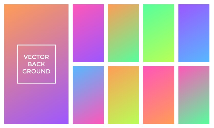 Colors gradient soft backgrounds vector image