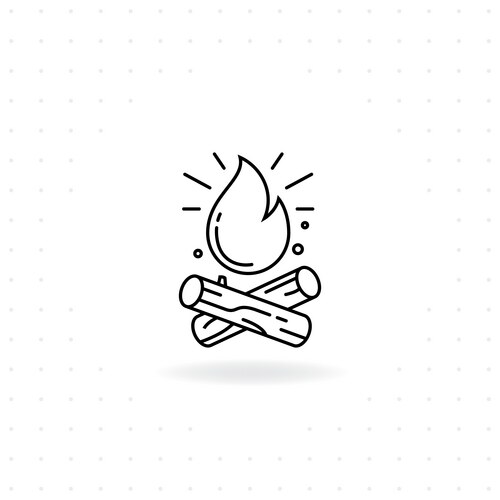 Set of fire flame logo Royalty Free Vector Image