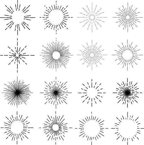 Retro Sunburst Rays Vector Image