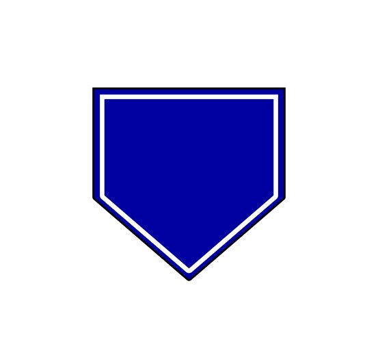 Baseball home plate icon crossed bats vector image