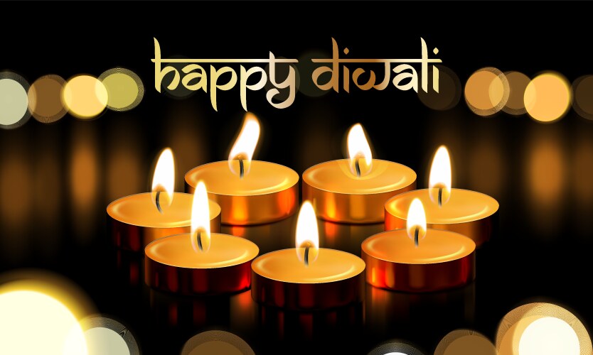 Happy diwali festival greeting template Royalty Free Vector