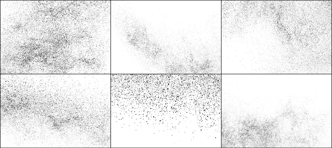 Dark rough noise particles set elements vector image