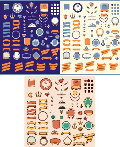 set of the design elements vector