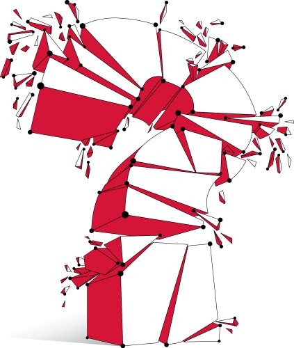 Broken question mark exploding query breaking vector image