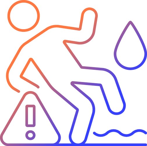 Do not use on wet surface gradient linear manual vector image