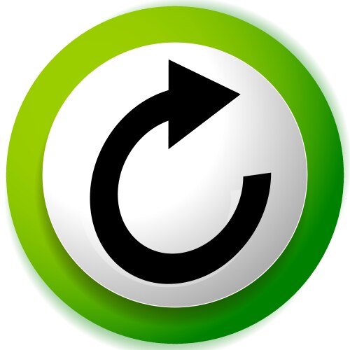 Circular arrow icon revolve rotate iteration vector image