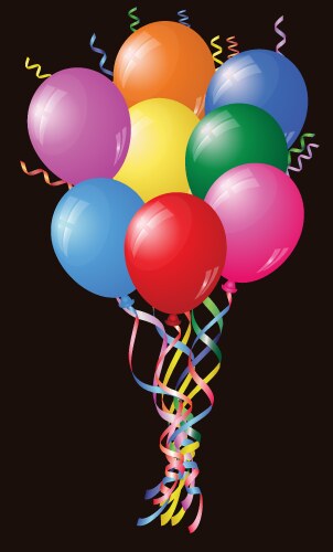 Colourful birthday or party balloons vector image