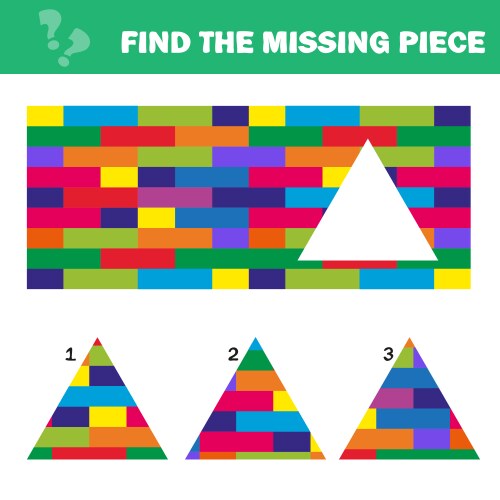 Missing Block Puzzle - Logic Game vector image