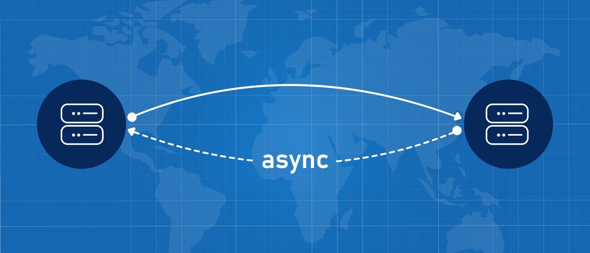 Webhook async asynchronous event-driven vektorbild