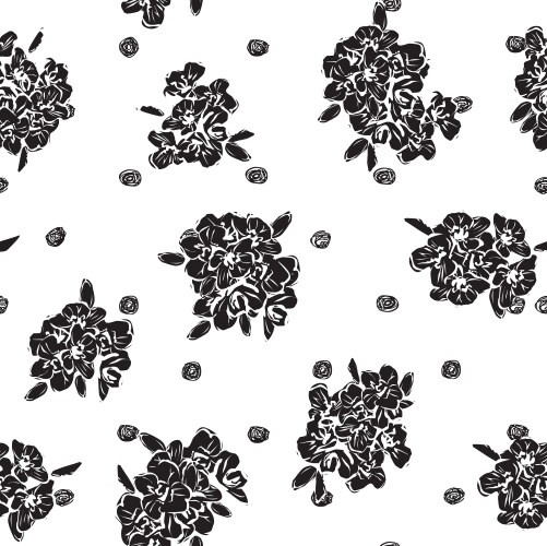 Seamless floral pattern with peonies roses Vector Image