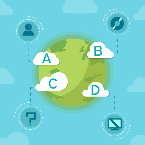 Global info graphic template design vector image