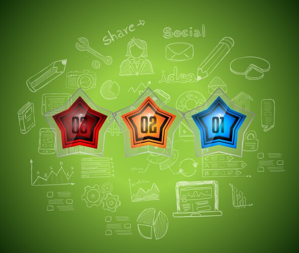 Infographics complex layout with option buttons vector image