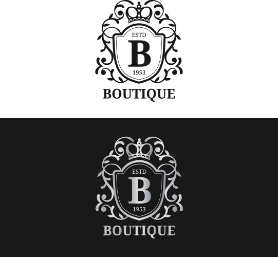 Luxury Monogram Letter Logo Template Vector Image