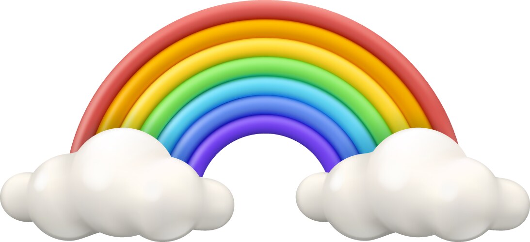 3d rainbow Royalty Free Vector Image - VectorStock