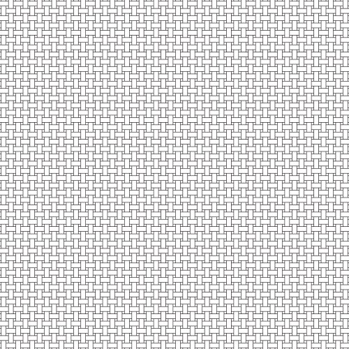 Black line basket weave seamless pattern vector image