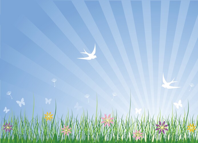 Spring in green Royalty Free Vector Image - VectorStock