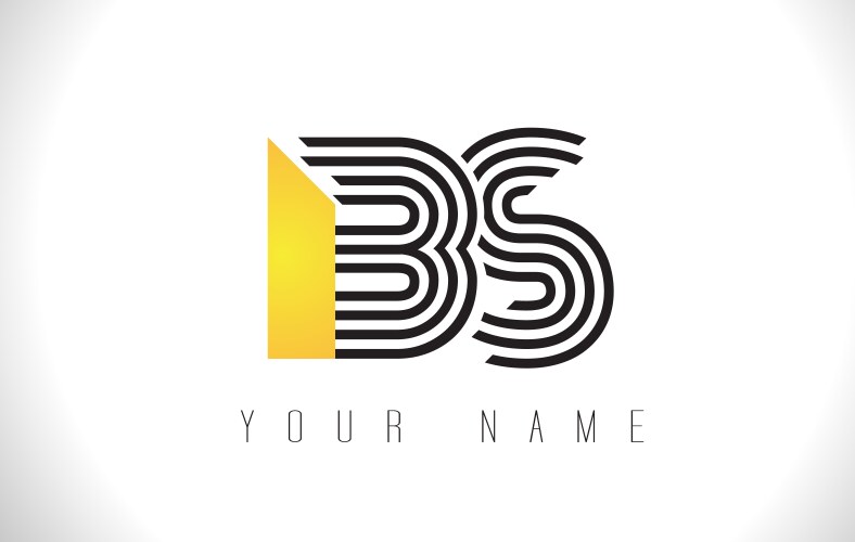 Bs logo letter design Royalty Free Vector Image