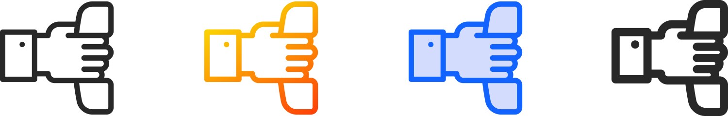 Cells iconthin linear gradient blue stroke Vector Image