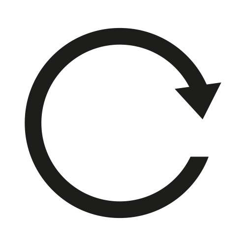 Circular arrow icon rotation symbol repeat vector image