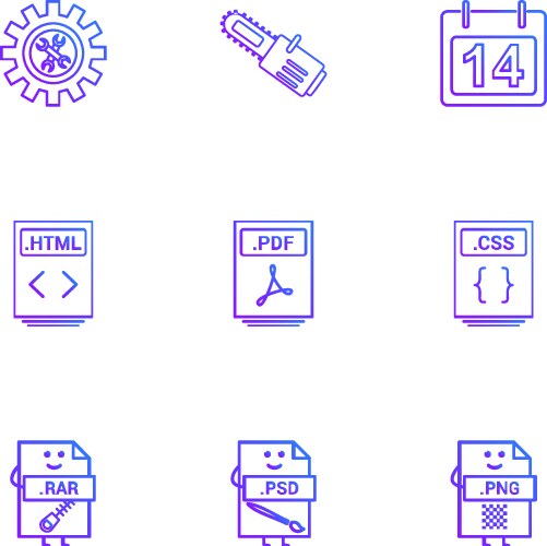 Gear cutter calender html file pdf css vektorbild