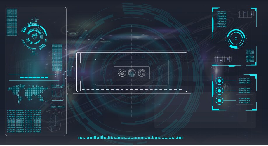 Hud with for game background design digital vector image