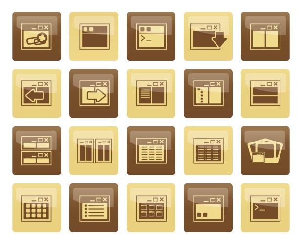 Application programming server and computer icon vector image