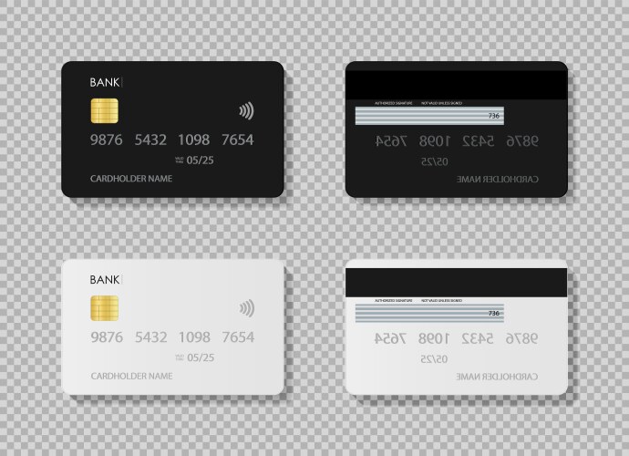 credit card debit design template plastic vector image