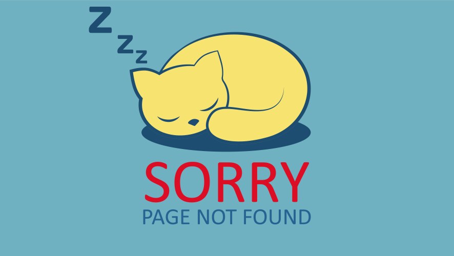 Error 404 page internet problem or web vector image