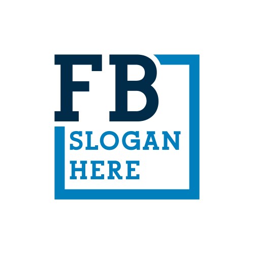 Minimal initials logo letters f and b fb initial vector image