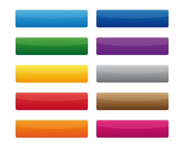 Blank web glossy buttons Royalty Free Vector Image