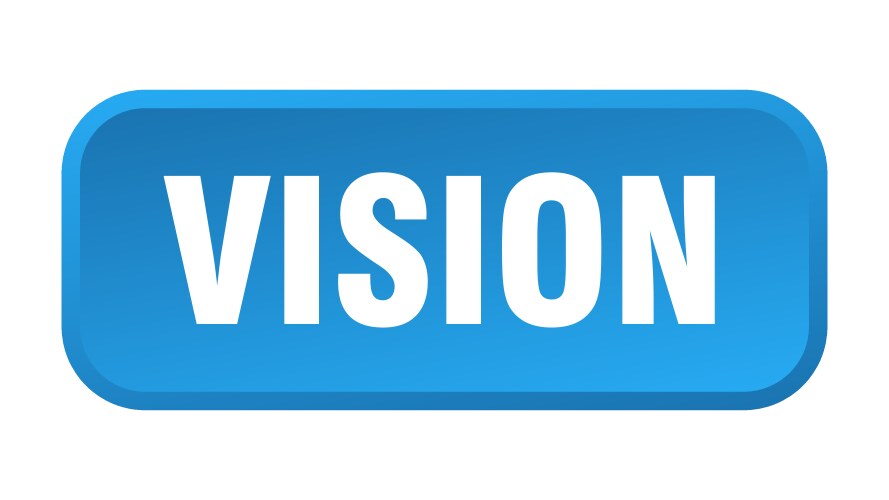 Vision button square 3d push vector image