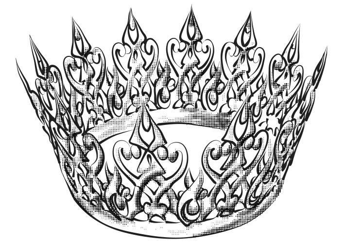 Elegant Crown Sketch Vector Image