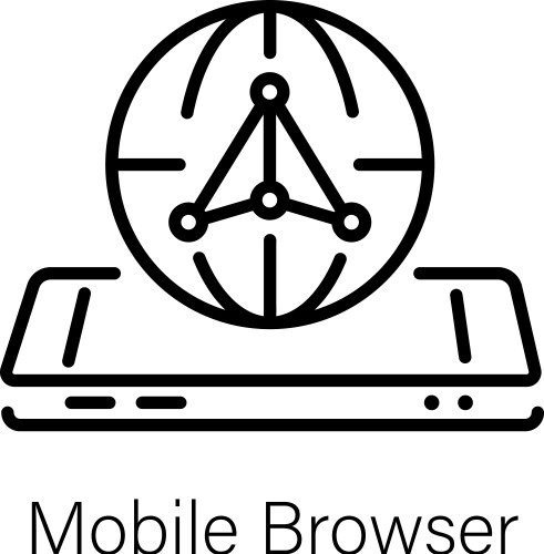 Mobile browser vector image