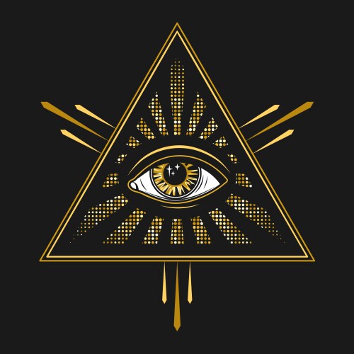All Seeing Eye Symbol Vector Image