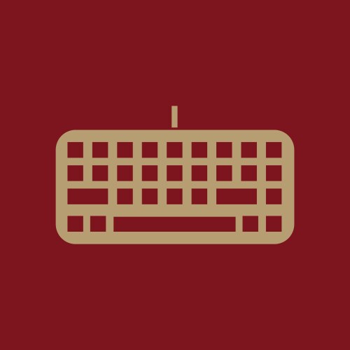 Keyboard icon keypad and input typing vector image