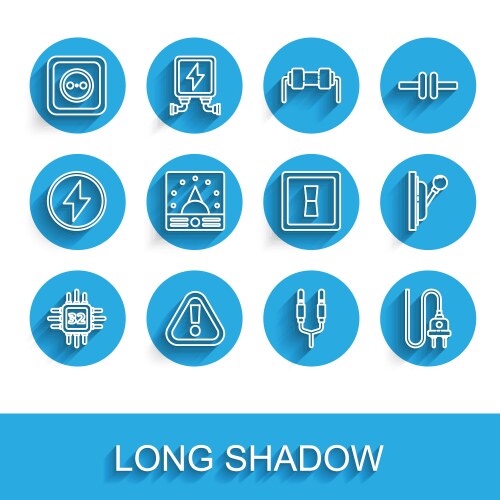 Set line processor with microcircuits cpu vector image