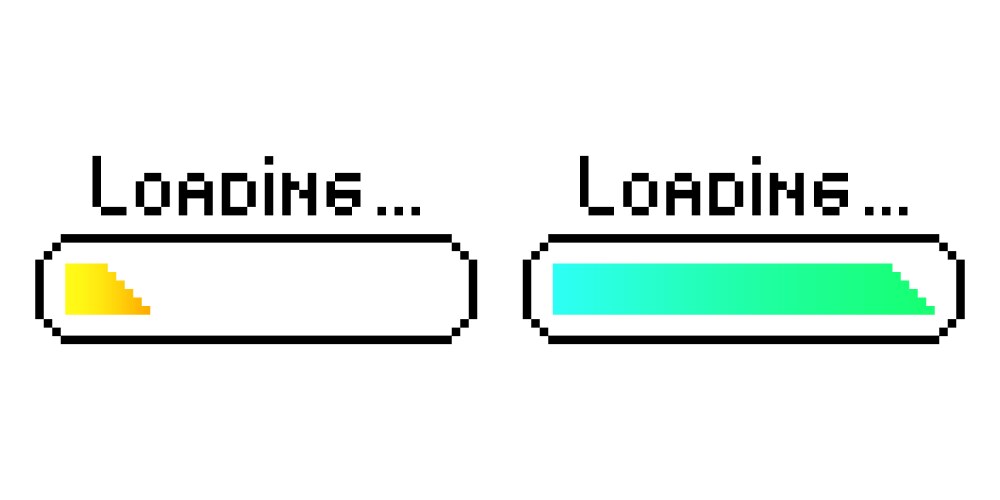 Set loading scale game element interface gui vector image