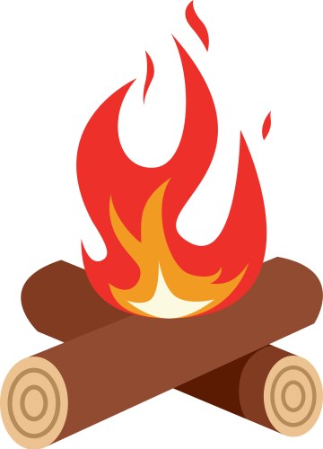 Bonfire flame vector image