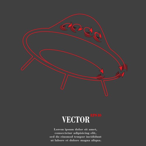 Flat modern web button and space for your text vector image