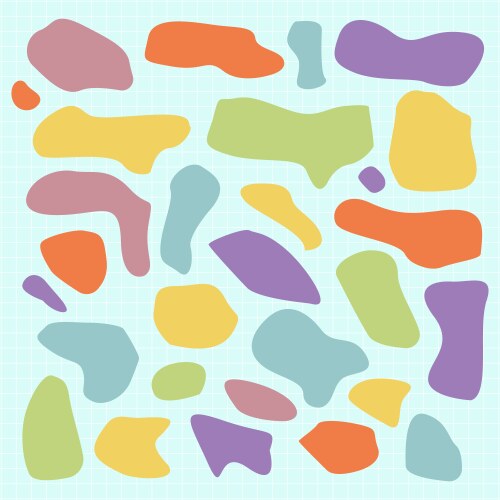 Modern colorful abstract shapes in a seamless patt Vector Image