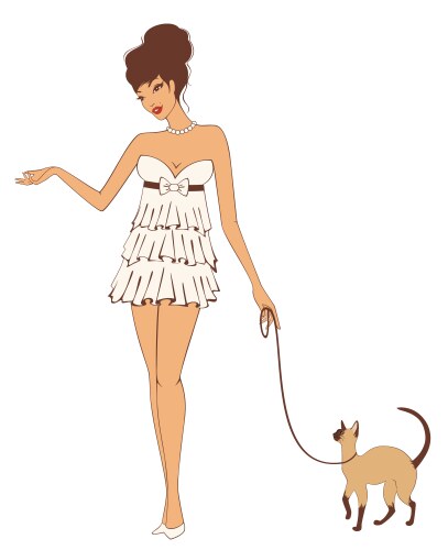 Fashionable woman vector image