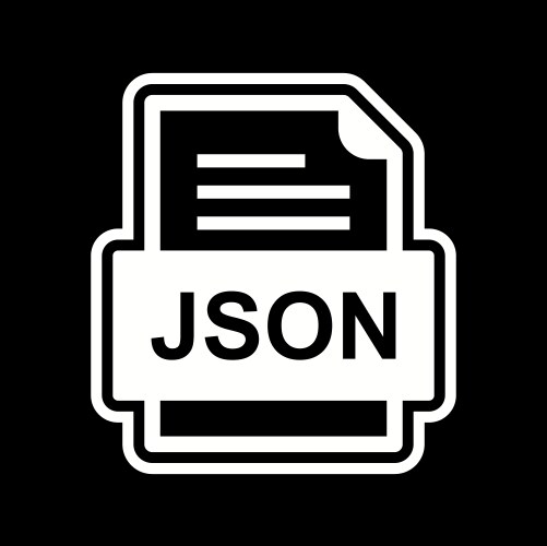 Json file document icon vector image