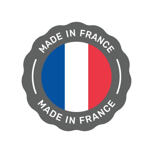 Made in france colorful badge Vector Image