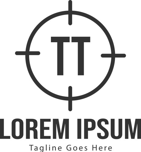 Initial tt logo template with modern frame – Royalty-Free Vector ...