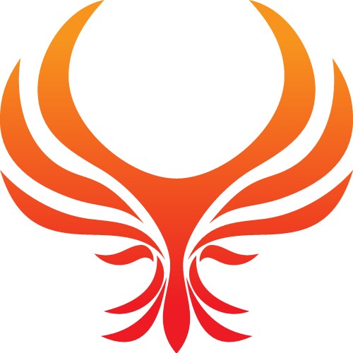 Abstract wing fly geometry company logo Royalty Free Vector