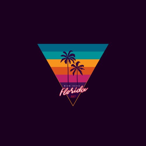 Neon sunset Royalty Free Vector Image - VectorStock
